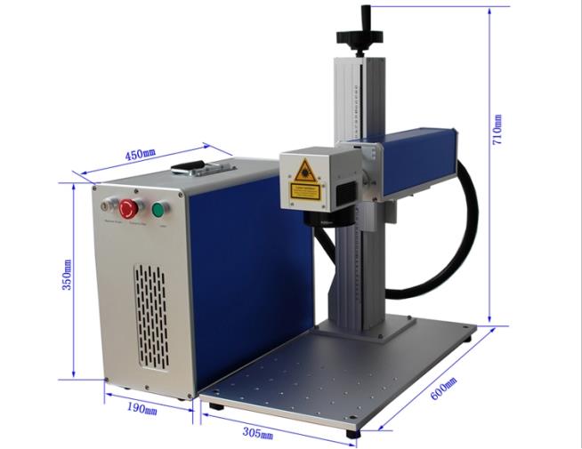 20 W kuitulasermetallikaiverruskone kannettava metallimerkki